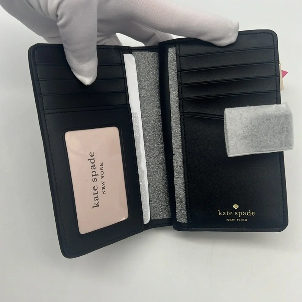 Kate Spade Leila Medium Compartment Bifold Wallet Black